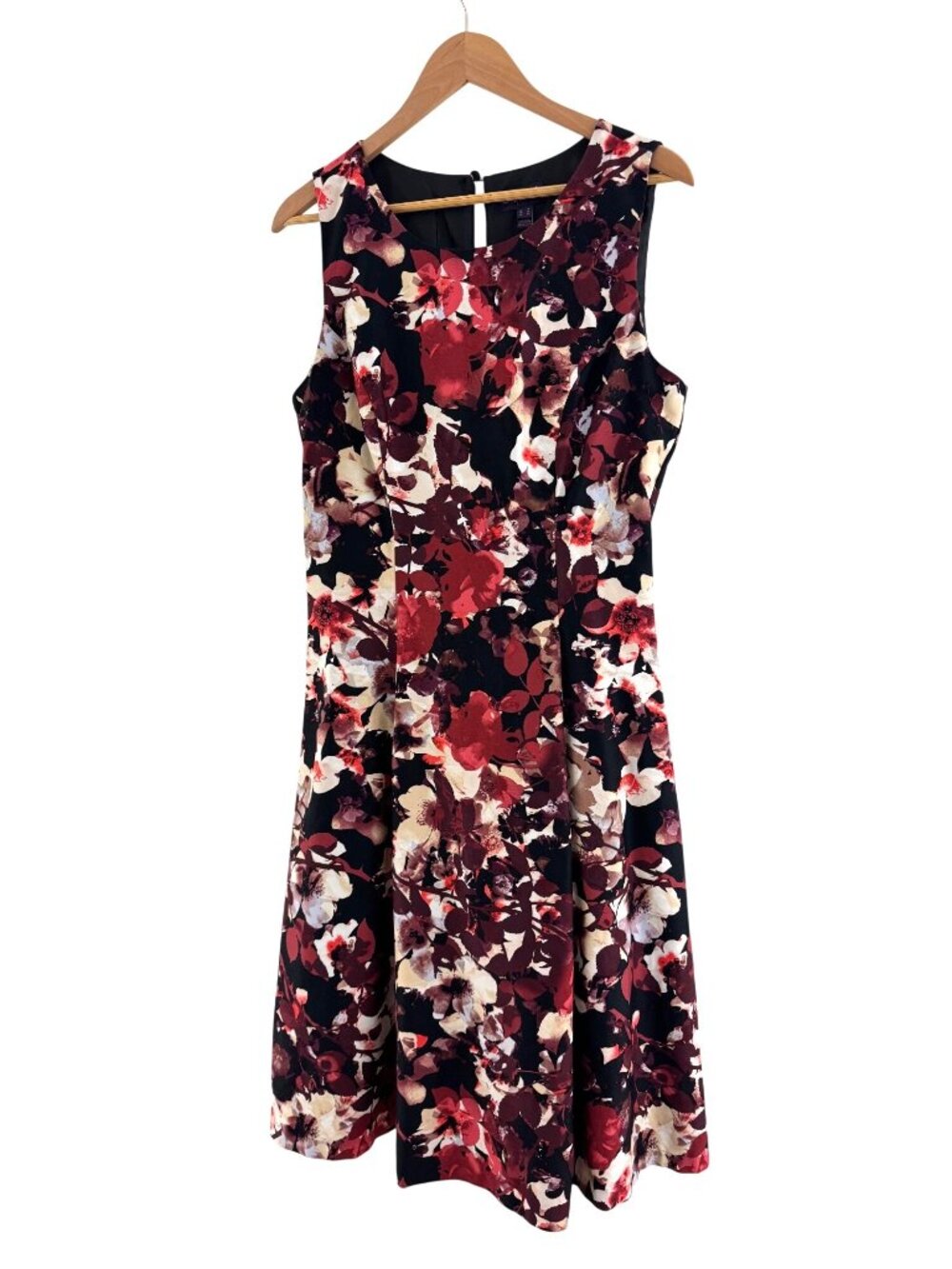 Long Tall Sally Floral Print Sleeveless Fit & Flare Dress Size 10 Spring Summer - Picture 2 of 6